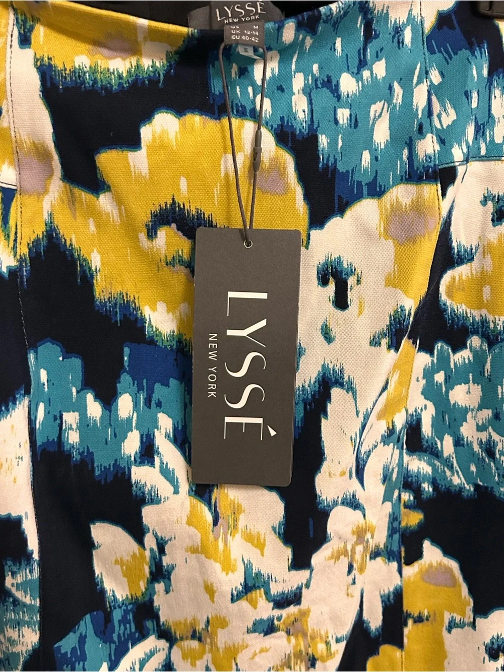 Lysse Floral Pencil Skirt in Teal, Yellow & Navy